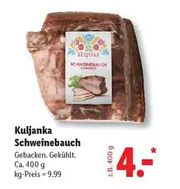 Lidl Kuljanka Schweinebauch Angebot