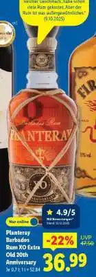 Lidl Planteray Barbados Rum XO Extra Old 20th Anniversary Angebot