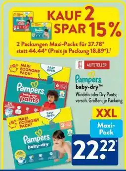 Aldi Süd Pampers baby-dry XXL Maxi-Pack Angebot