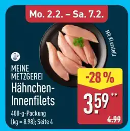 Aldi Nord Hähnchen- Innenfilets Angebot