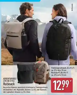 Aldi Nord ADVENTURIDGE/ LIVE IN STYLE Rucksack Angebot