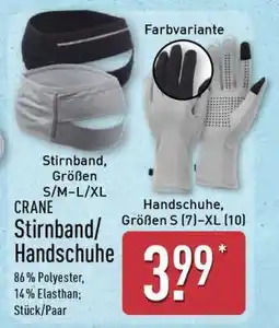 Aldi Nord CRANE Stirnband/Handschuhe Angebot