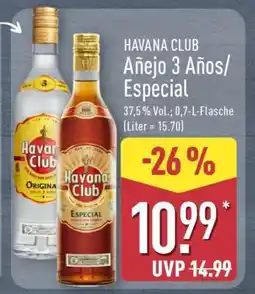Aldi Nord HAVANA CLUB Añejo 3 Años/Especial Angebot
