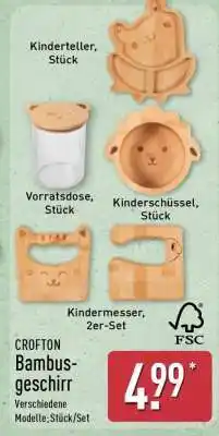 Aldi Nord CROFTON Bambusgeschirr Angebot