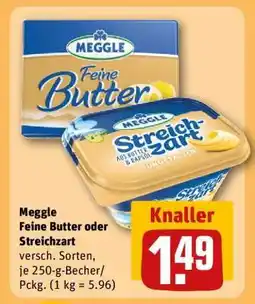 REWE MEGGLE Feine Butter oder Streichzart Angebot