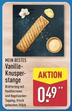 Aldi Nord MEIN BESTES Vanille-Knusperstange Angebot