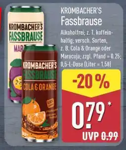 Aldi Nord KROMBACHER'S Fassbrause Angebot
