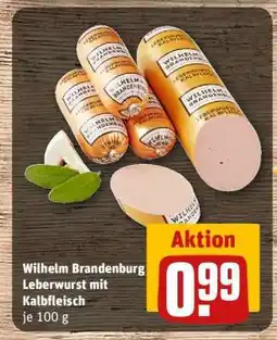 REWE Wilhelm Brandenburg Leberwurst mit Kalbfleisch Angebot
