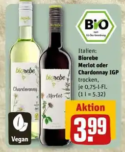 REWE Biorebe Merlot oder Chardonnay IGP Angebot