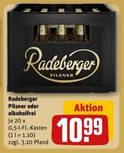 REWE RADEBERGER Pilsner oder Alkoholfrei Angebot