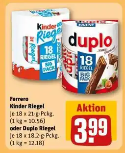 REWE Ferrero Kinder Riegel oder Duplo Riegel Angebot