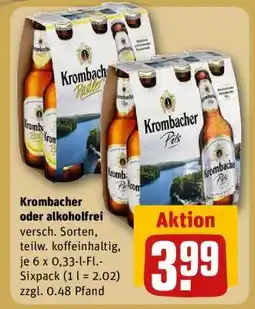 REWE Krombacher oder Alkoholfrei Angebot