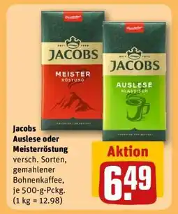 REWE Jacobs Auslese oder Meisterröstung Angebot