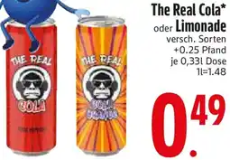 Edeka The Real Cola oder Limonade Angebot