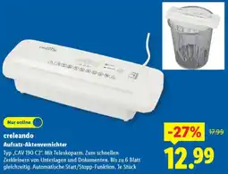 Lidl Creleando Aufsatz-Aktenvernichter Angebot