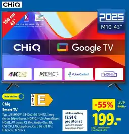 Lidl Chiq Smart TV Angebot