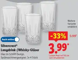 Lidl Silvercrest Longdrink-/Whisky-Gläser Angebot
