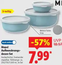 Lidl Mepal Aufbewahrungsdosen-Set Angebot