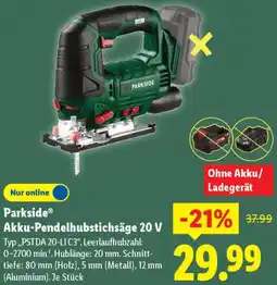 Lidl Parkside Akku-Pendelhubstichsäge 20 V Angebot