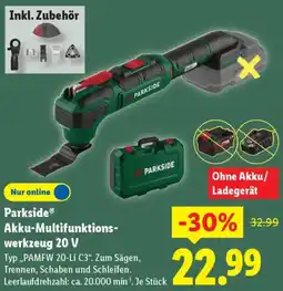 Lidl Parkside Akku-Multifunktionswerkzeug 20 V Angebot