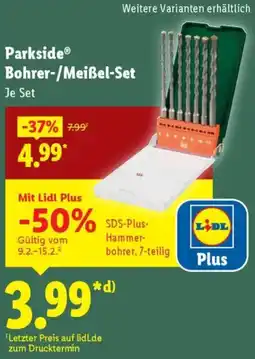 Lidl Parkside Bohrer-/Meißel-Set Angebot
