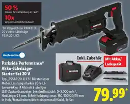 Lidl Parkside Performance Akku-Säbelsäge Starter-Set 20 V Angebot