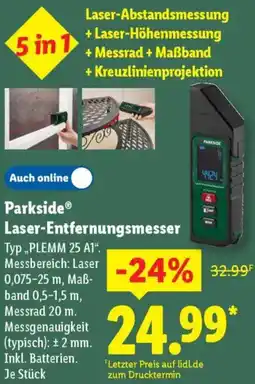 Lidl Parkside Laser-Entfernungsmesser Angebot