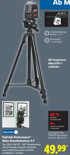 Lidl Parkside Performance Akku-Kreuzlinienlaser 4 V Angebot