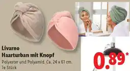 Lidl Livarno Haarturban mit Knopf Angebot