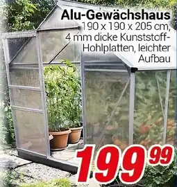 CENTERSHOP Alu-Gewächshaus Angebot