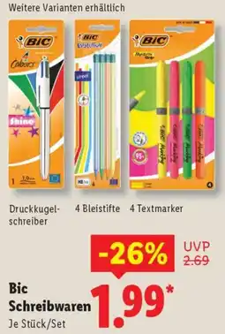 Lidl Bic Schreibwaren Angebot