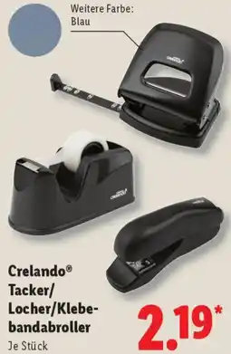 Lidl Crelando Tacker/ Locher/Klebebandabroller Angebot