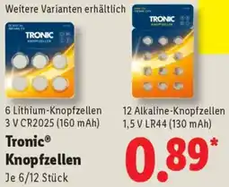 Lidl Tronic Knopfzellen Angebot