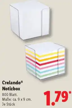 Lidl Crelando Notizbox Angebot
