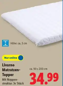 Lidl Livarno Matratzen Topper Angebot
