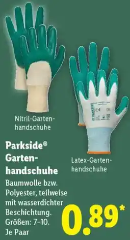 Lidl Parkside Gartenhandschuhe Angebot