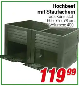 CENTERSHOP Hochbeet mit Staufächern Angebot