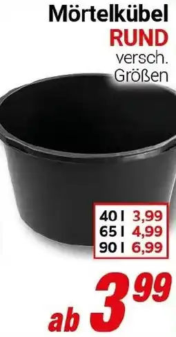 CENTERSHOP Mörtelkübel RUND Angebot