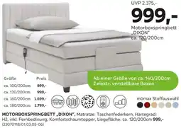 Mömax Motorboxspringbett ,,DIXON" Angebot