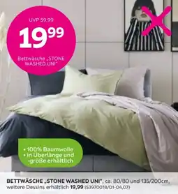 Mömax Bettwäsche „STONE WASHED UNI" Angebot