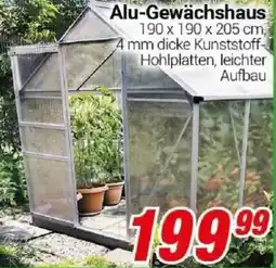 CENTERSHOP Alu-Gewächshaus Angebot