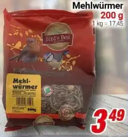 CENTERSHOP Bird's Best Mehlwürmer Angebot