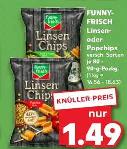 Kaufland FUNNY- FRISCH Linsen oder Popchips Angebot