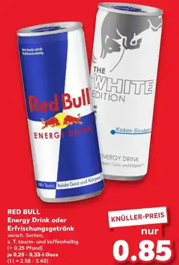 Kaufland RED BULL Energy Drink oder Erfrischungsgetränk Angebot