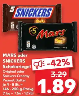 Kaufland MARS oder SNICKERS Schokoriegel Angebot