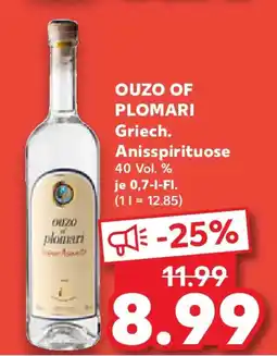Kaufland OUZO OF PLOMARI Griech. Anisspirituose Angebot