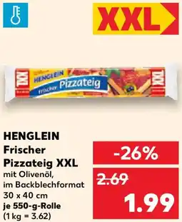 Kaufland HENGLEIN Frischer Pizzateig XXL Angebot