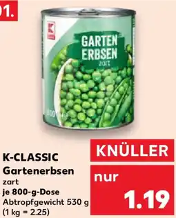 Kaufland K-CLASSIC Gartenerbsen Angebot