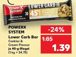 Kaufland POWERX SYSTEM Lower Carb Bar Angebot