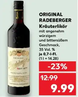 Kaufland ORIGINAL RADEBERGER Kräuterlikör Angebot